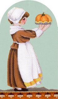 Melissa Shirley Designs Vintage Pilgrim Girl 2B Needlepoint Canvas