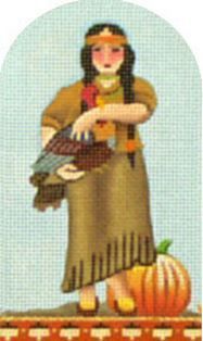 Melissa Shirley Designs Vintage Native American 2D Needlepoint Canvas