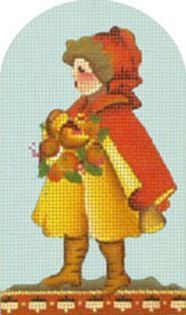 Melissa Shirley Designs Vintage Pilgrim Girl 2F Needlepoint Canvas