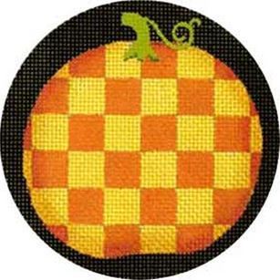 Melissa Shirley Designs Gold Metallic Pumpkins B Needlepoint Canvas