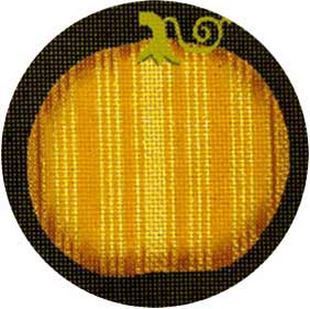 Melissa Shirley Designs Gold Metallic Pumpkins D Needlepoint Canvas