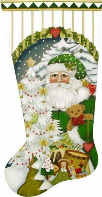 Melissa Shirley Designs Toy Santa Sock Needlepoint Canvas