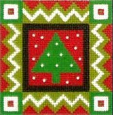 Melissa Shirley Designs Tree Patterned ornament Needlepoint Canvas