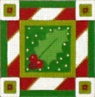 Melissa Shirley Designs Holly Patterned Ornament Needlepoint Canvas