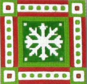 Melissa Shirley Designs Snowflake Patterned Ornament Needlepoint Canvas