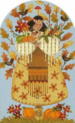 Melissa Shirley Designs Sweet Harvest- Indian Girl Needlepoint Canvas