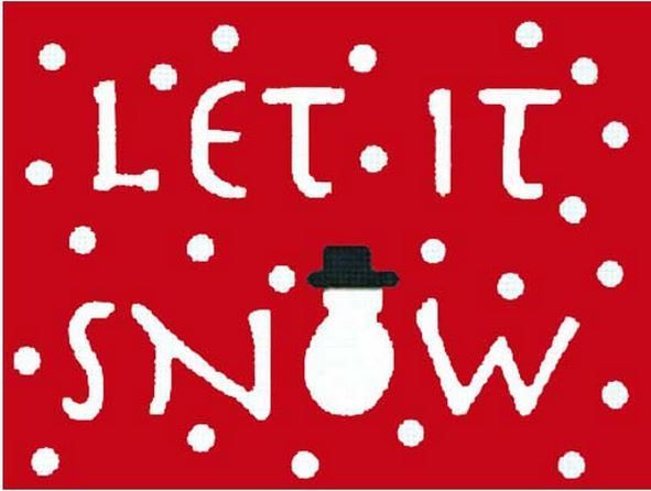 Melissa Shirley Designs Let It Snow-Red Needlepoint Canvas