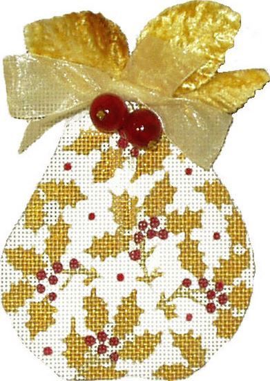 Melissa Shirley Designs Golden Pears-Holly Needlepoint Canvas