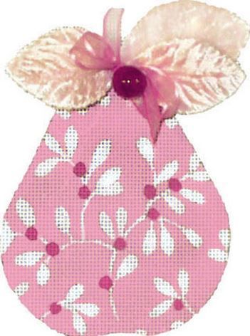 Melissa Shirley Designs Pink Pears-Winter Berry Needlepoint Canvas