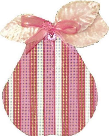 Melissa Shirley Designs Pink Pears-Stripes Needlepoint Canvas