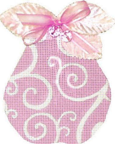 Melissa Shirley Designs Pink Pears-Swirls Needlepoint Canvas