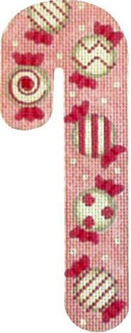 Melissa Shirley Designs Candy Twist Candy Cane Needlepoint Canvas