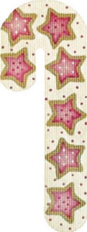 Melissa Shirley Designs Star Cookie Candy Cane Needlepoint Canvas