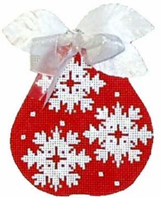 Melissa Shirley Designs Snowflake Pear Needlepoint Canvas