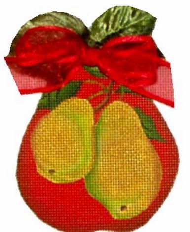 Melissa Shirley Designs Red Pears Pear Needlepoint Canvas