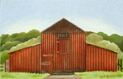 Melissa Shirley Designs Red Barn Needlepoint Canvas
