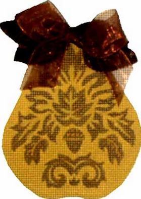 Melissa Shirley Designs Damask Pear Needlepoint Canvas