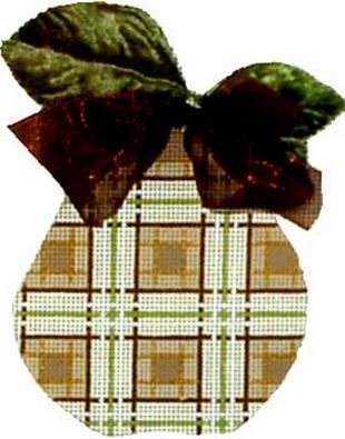 Melissa Shirley Designs Plaid Pear Needlepoint Canvas