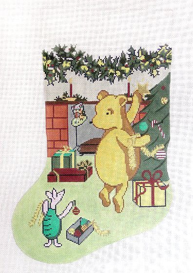 Barbara Russell Pooh Stocking Needlepoint Canvas