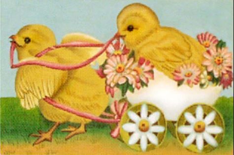 Melissa Shirley Designs Chick Parade Needlepoint Canvas