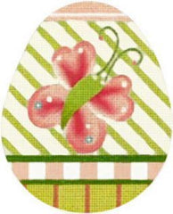 Melissa Shirley Designs Butterfly Egg Needlepoint Canvas