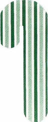 Melissa Shirley Designs Green Pin Stripes Candy Cane Needlepoint Canvas