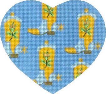 Melissa Shirley Designs Cowboy Boot Heart Needlepoint Canvas