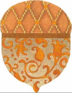 Melissa Shirley Designs Scroll Acorn Needlepoint Canvas