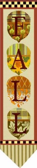 Melissa Shirley Designs Vertical Fall Banner Needlepoint Canvas