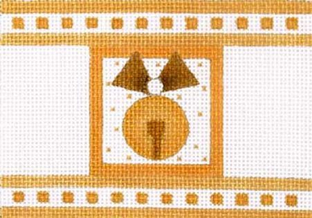 Melissa Shirley Designs Gold Crackers- Jingle Bell Needlepoint Canvas