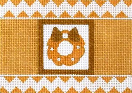 Melissa Shirley Designs Gold Crackers- Wreath Needlepoint Canvas