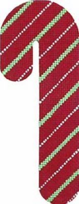 Melissa Shirley Designs Roaring Red Candy Cane Needlepoint Canvas