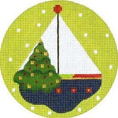 Melissa Shirley Designs Sailboat Christmas Orn G Needlepoint Canvas