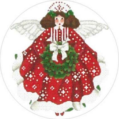 Melissa Shirley Designs Red Angel Orn Needlepoint Canvas