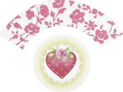 Melissa Shirley Designs Big Heart 3D Cupcake Needlepoint Canvas