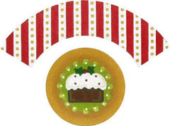 Melissa Shirley Designs 3D Cupcake-Plum Pudding Needlepoint Canvas