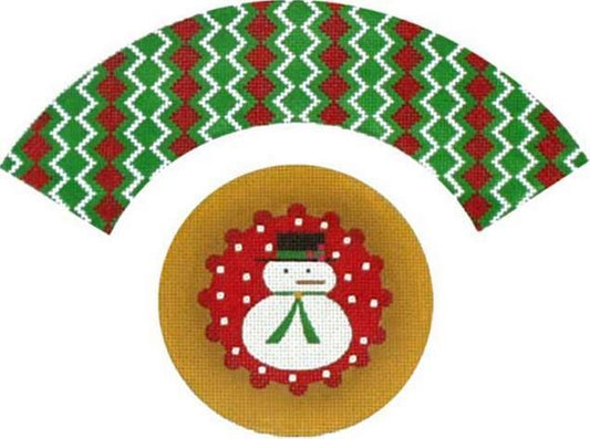 Melissa Shirley Designs 3D Cupcake-Snowman Needlepoint Canvas