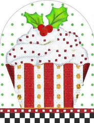 Melissa Shirley Designs White Cupcake Dome Needlepoint Canvas