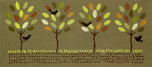 Melissa Shirley Designs Autumn Trees Pillow Needlepoint Canvas