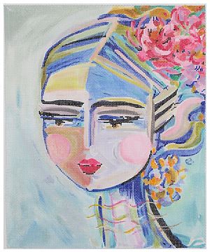 Kate Dickerson Needlepoint Collections Maren Devine Warrior Girl Trini Needlepoint Canvas