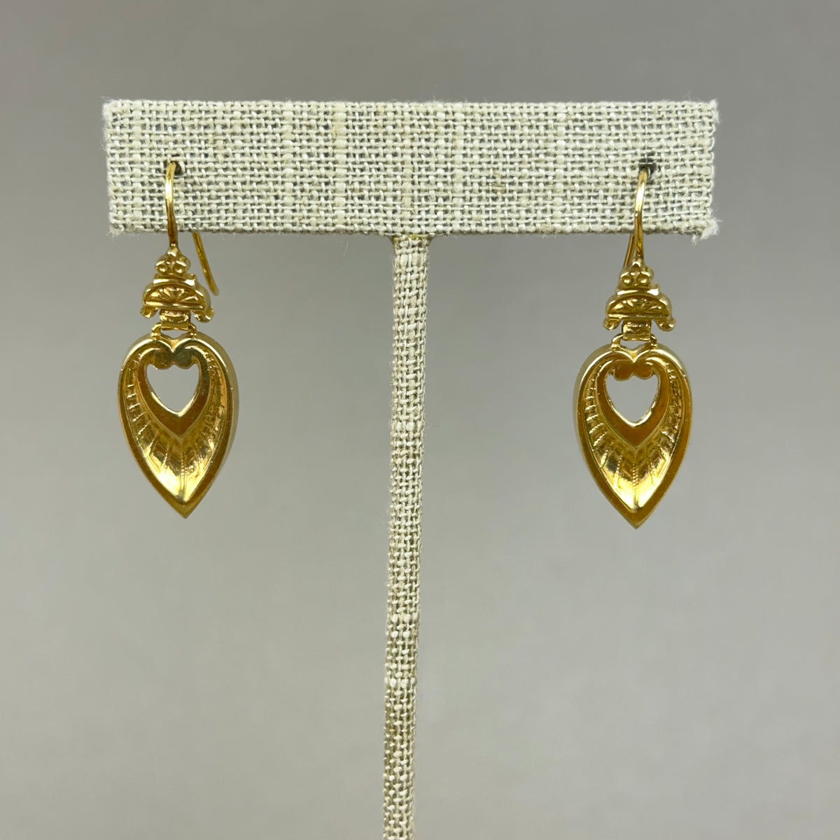 Vintage Victorian Revival 14k Gold Link Drop Earring