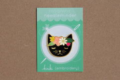Kiriki Press Floral Cat Needle Minder