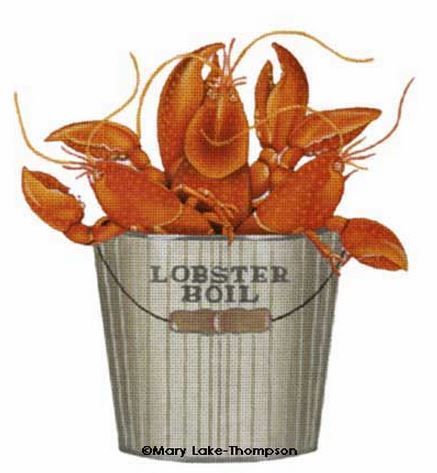 Melissa Shirley Designs Lobster Boil Bucket Needlepoint Canvas
