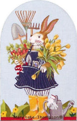 Melissa Shirley Designs Gardening Bunny Needlepoint Canvas