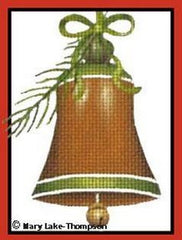 Melissa Shirley Designs Bell & Pine Ornament Needlepoint Canvas