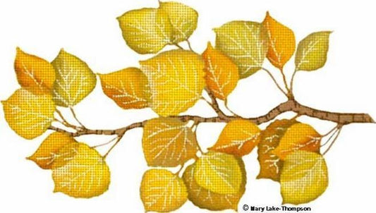 Melissa Shirley Designs Yellow Leaves Needlepoint Canvas