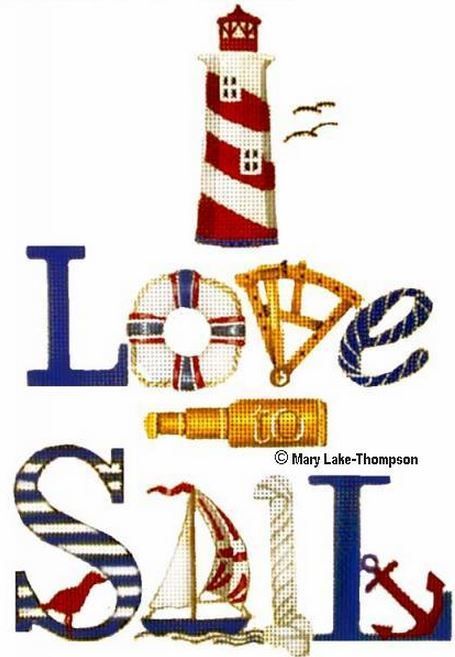 Melissa Shirley Designs I Love to Sail Needlepoint Canvas