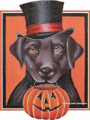 Melissa Shirley Designs Black Lab and Jack A Needlepoint Canvas