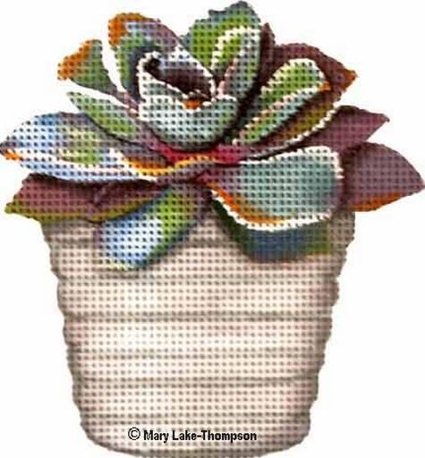 Melissa Shirley Designs Succulents-A Needlepoint Canvas