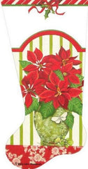 Melissa Shirley Designs Poinsettia Sock Needlepoint Canvas